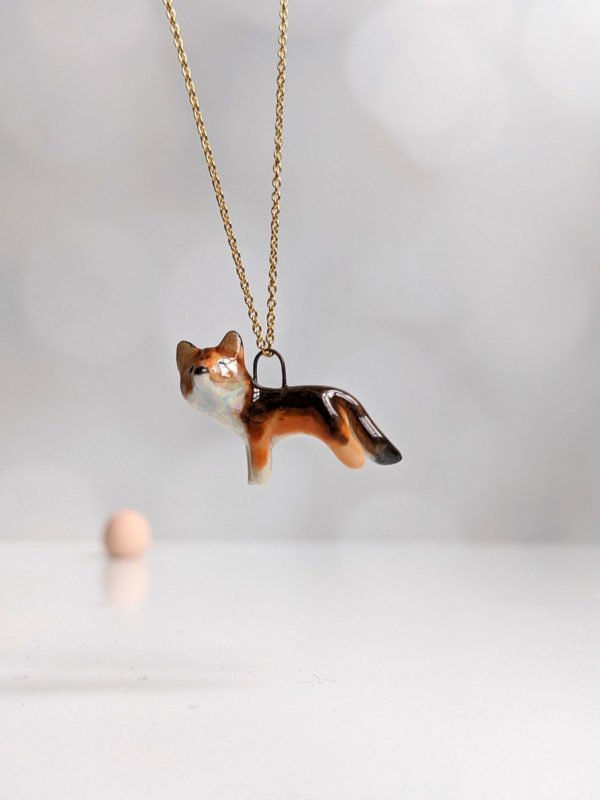 red wolf pendant