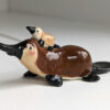 cute platypus mama and baby porcelain figurine handmade