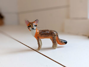 grey fox figurine