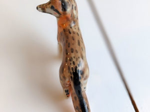 grey fox figurine