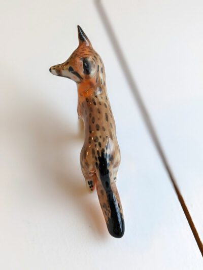 grey fox figurine