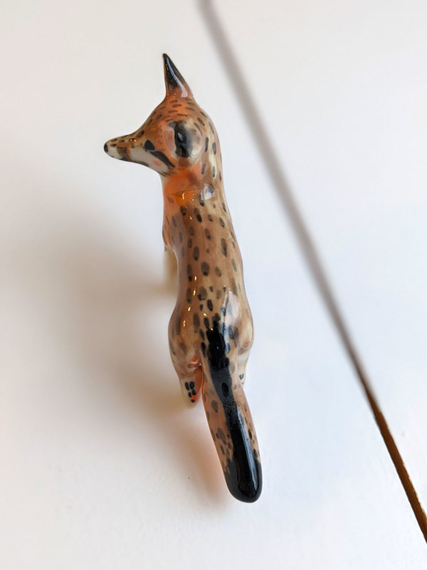 grey fox figurine