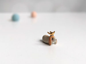 mini jackalope figurine