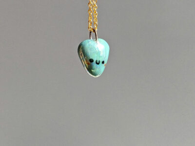 Pendentif Porcelaine : Petit coeur bleu – Image 7