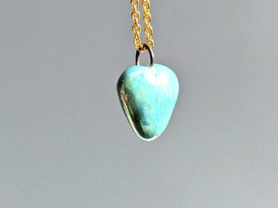 Pendentif Porcelaine : Petit coeur bleu – Image 6
