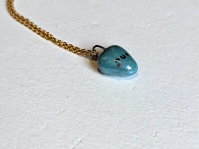 Pendentif Porcelaine : Petit coeur bleu – Image 5