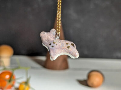 Porcelain Pendant - Lavender Bear - Image 9