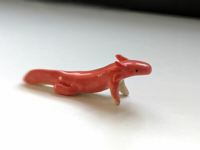 figurine axolotl porcelaine