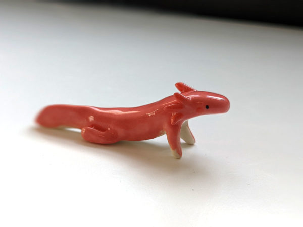 figurine axolotl porcelaine