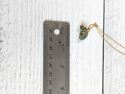 chameleon porcelain pendant