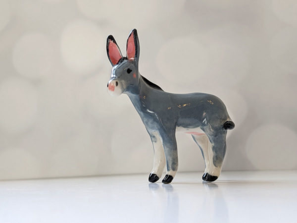 donkey porcelain figurine