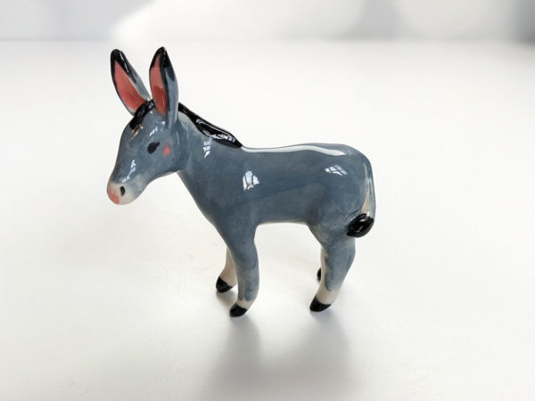 donkey porcelain figurine