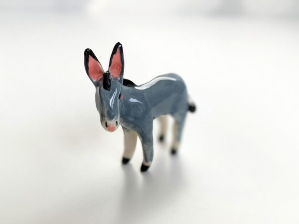 donkey porcelain figurine