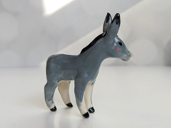 donkey porcelain figurine