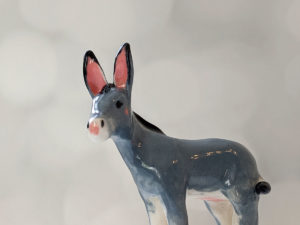 donkey porcelain figurine