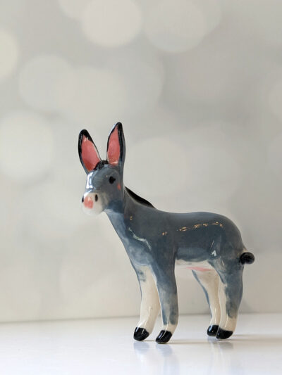 donkey porcelain figurine
