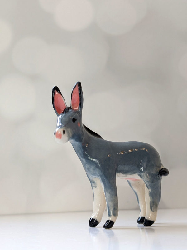 donkey porcelain figurine