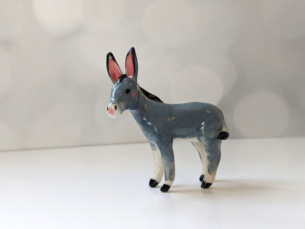 donkey porcelain figurine