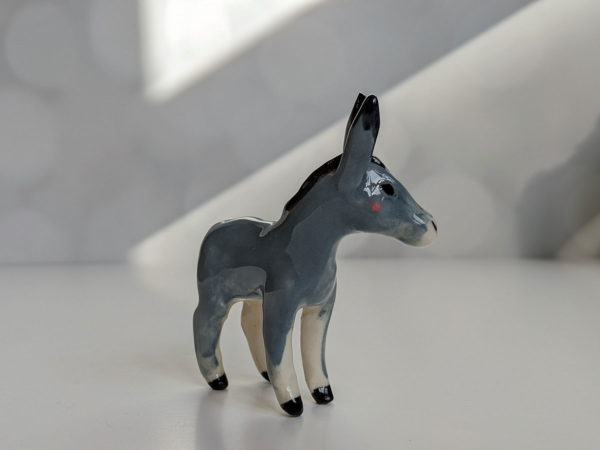 donkey porcelain figurine