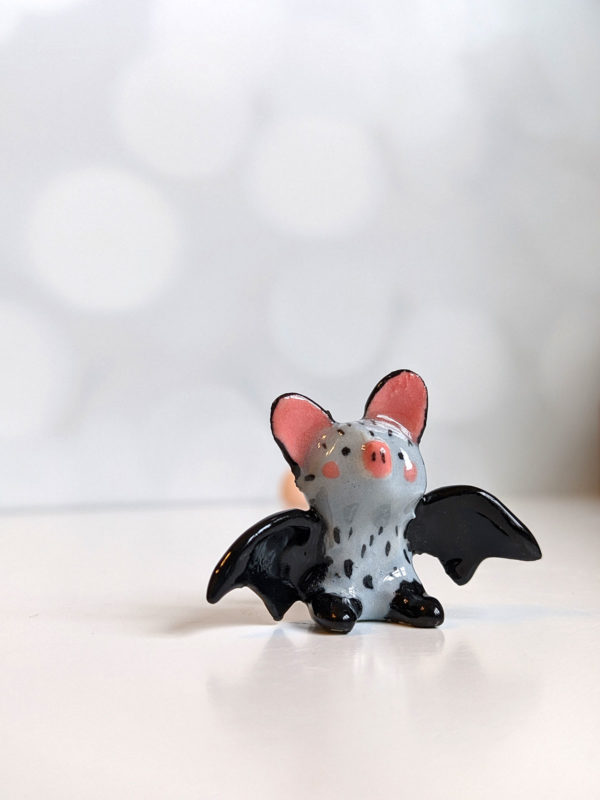 ceramics figurine bat cute adorable handmade