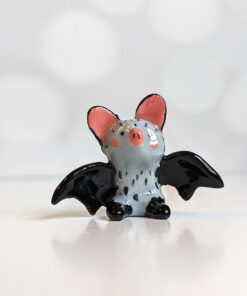 ceramics figurine bat cute adorable handmade