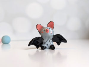 ceramics figurine bat cute adorable handmade