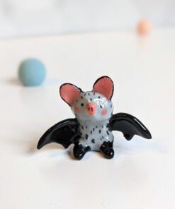 ceramics figurine bat cute adorable handmade