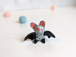 ceramics figurine bat cute adorable handmade