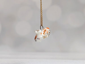 porcelain koi fish pendant