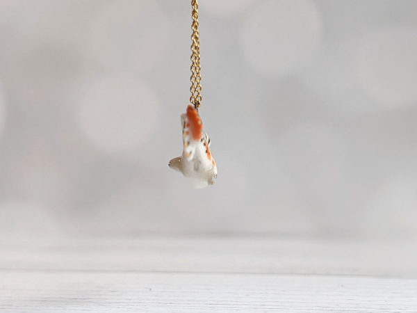 porcelain koi fish pendant