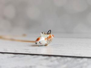 porcelain koi fish pendant