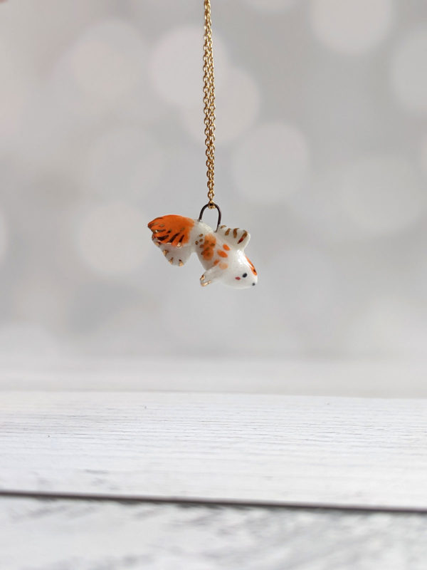 porcelain koi fish pendant