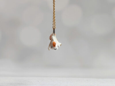 porcelain koi fish pendant