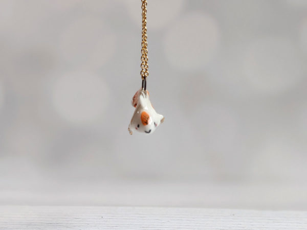 porcelain koi fish pendant