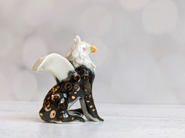 porcelain gryphin gold