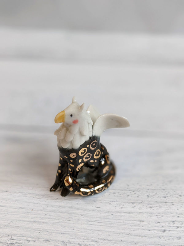 porcelain gryphin gold