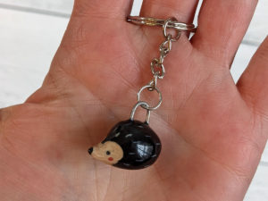 hedgehog keychain