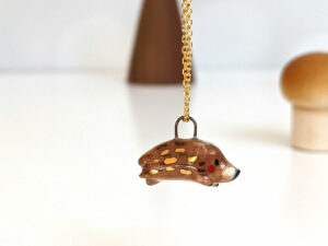 wild boar porcelain pendant