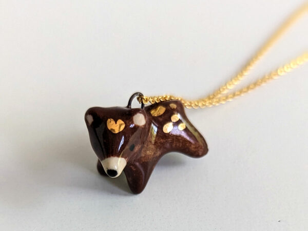 ceramics bear pendant