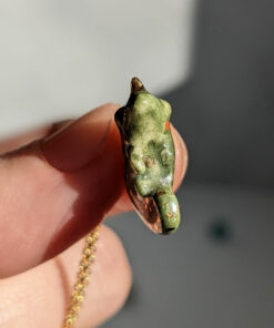 chameleon porcelain pendant