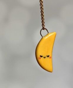 moon porcelain pendant