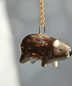 porcelain wombat pendant