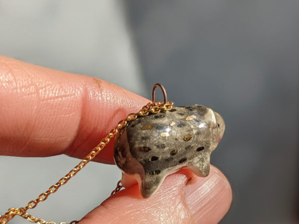 porcelain wombat pendant