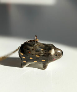 porcelain wombat pendant