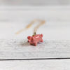 porcelain pig pendant