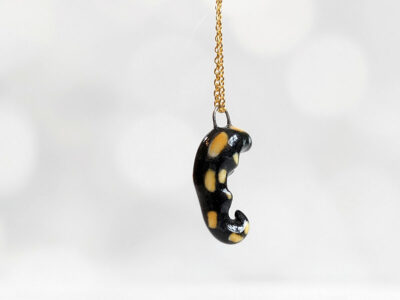 porcelain salamander pendant