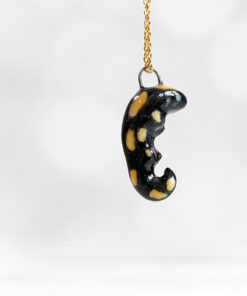 porcelain salamander pendant