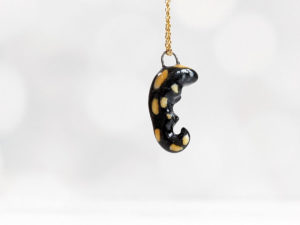 porcelain salamander pendant