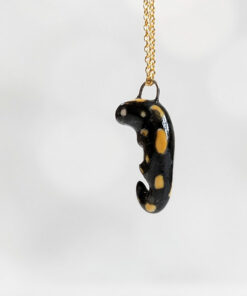 porcelain salamander pendant