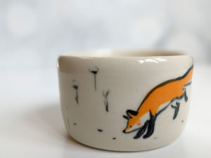 porcelain tumbler foxes
